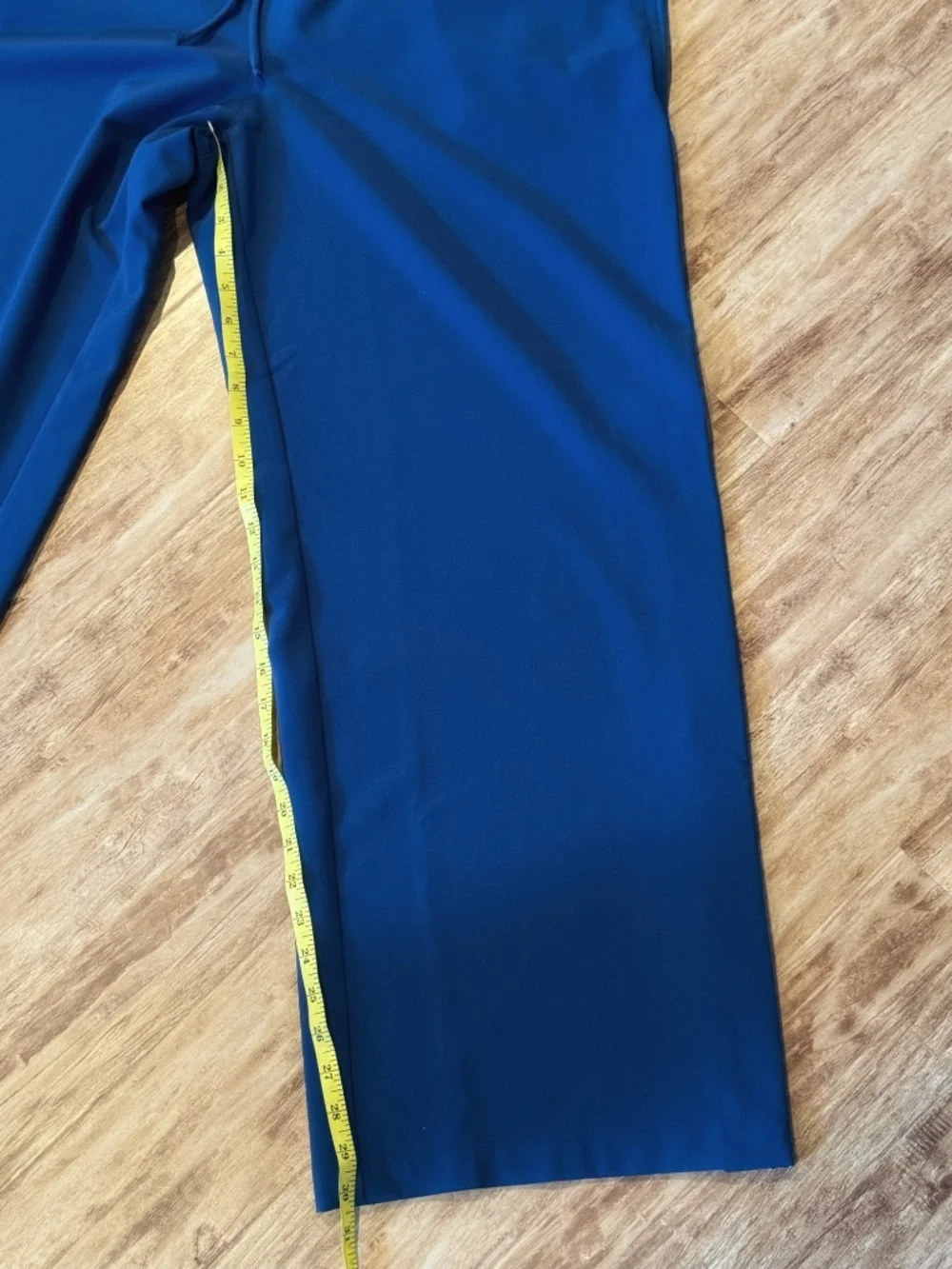 NWT Athleta MVP Wide Leg Snap Leg Pant Trouser Maritime Blue Pull On Pant Large - Picture 10 of 16